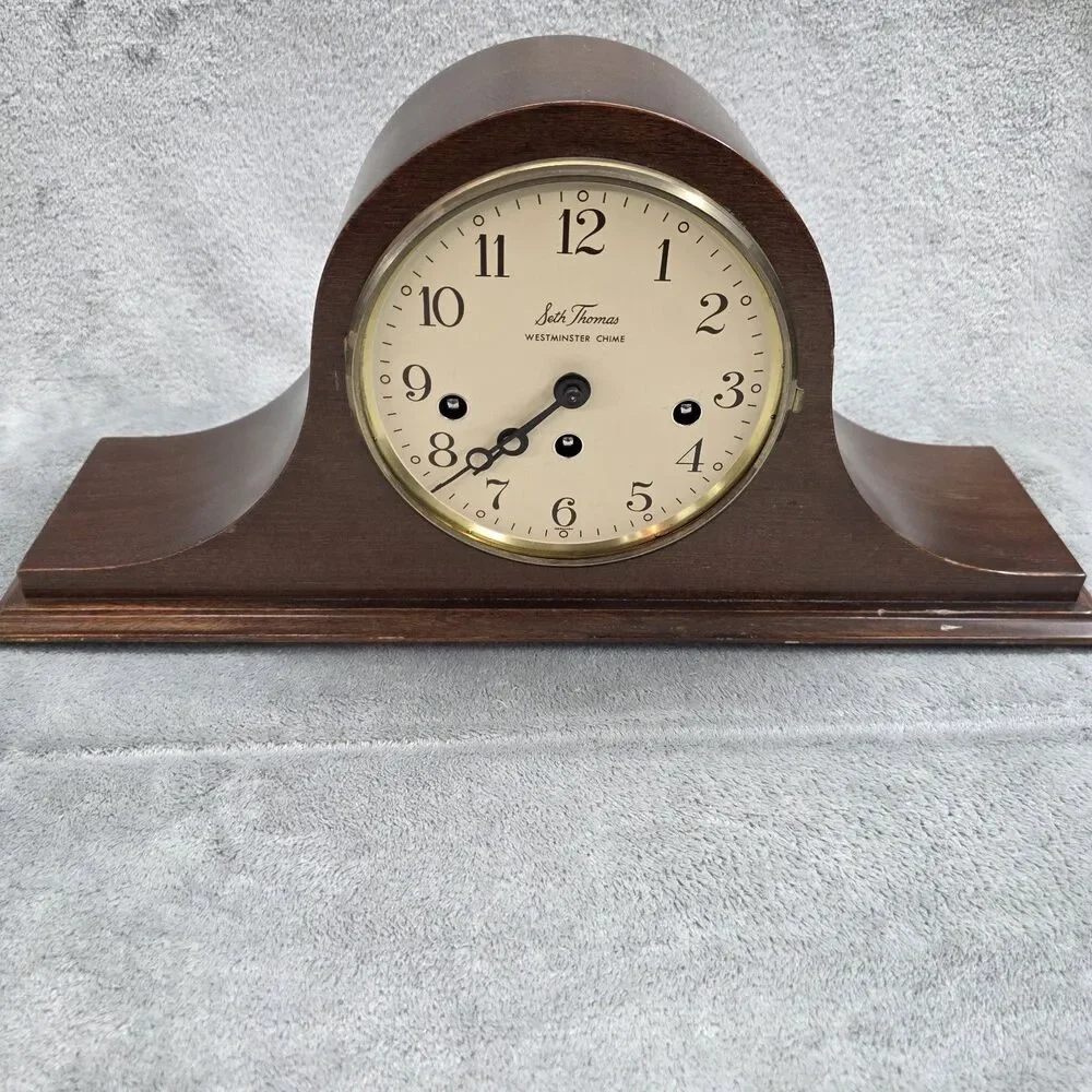 VRG Seth Thomas Mantel Clock WOODBURY 1302A Mahogany UNTESTED